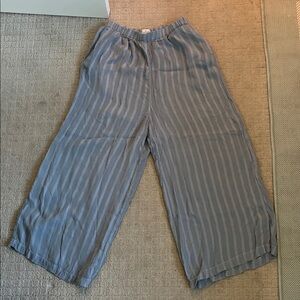 Stylish Flowy Blue Striped Pants